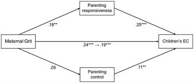Relationship between maternal grit and effortful control among 18–21-month-old toddlers
